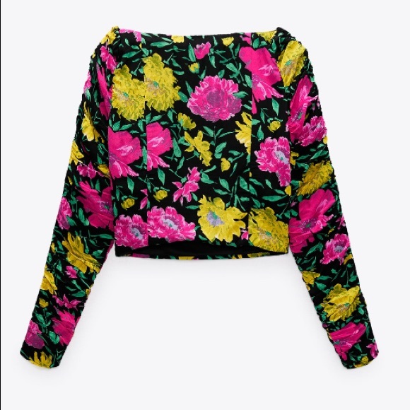 NEW! HP 🥳🥳🥳Zara Floral Print Top with Sweetheart Neckline - Picture 6 of 12